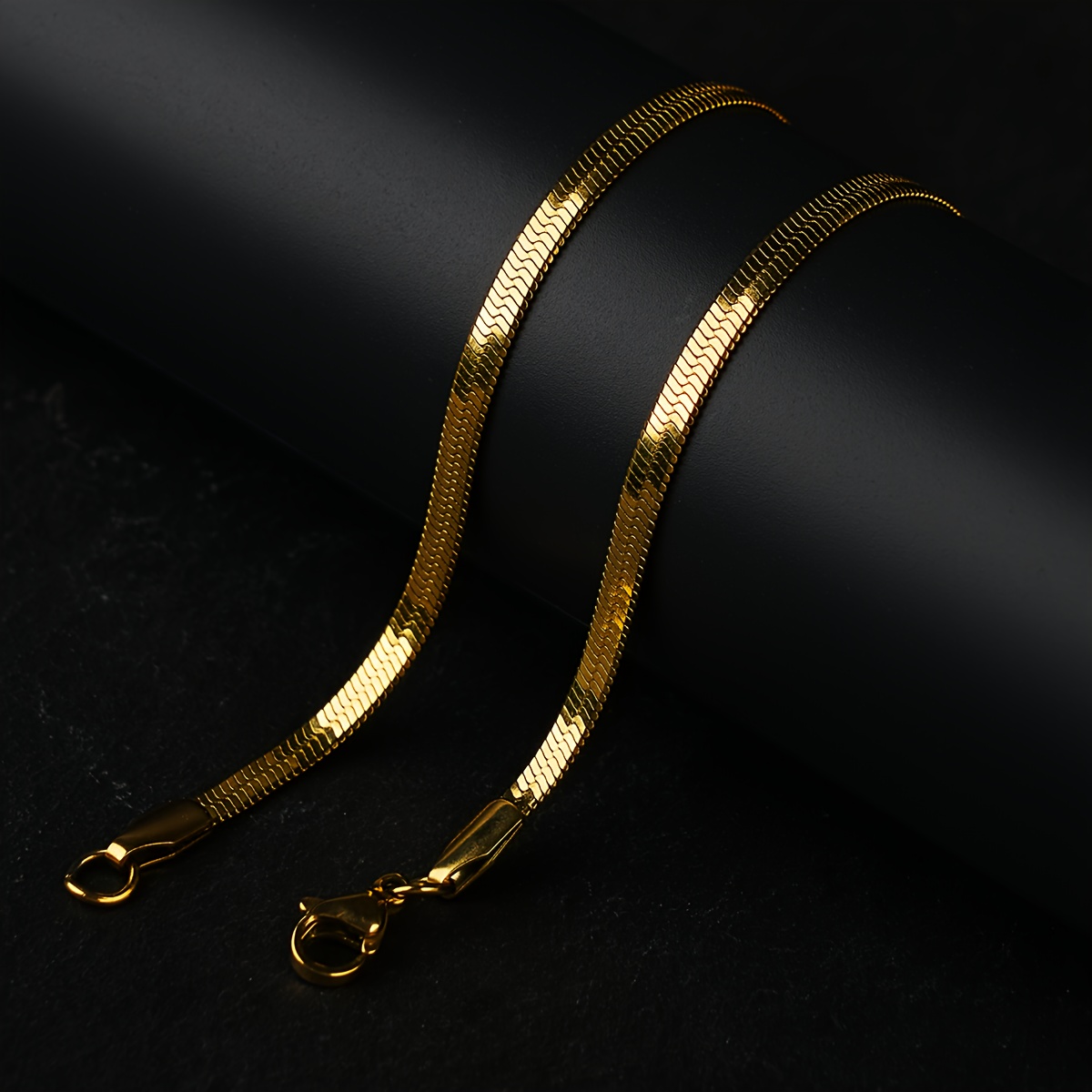 3mm Flat Snake Chain Necklace — Versatile Unisex Style